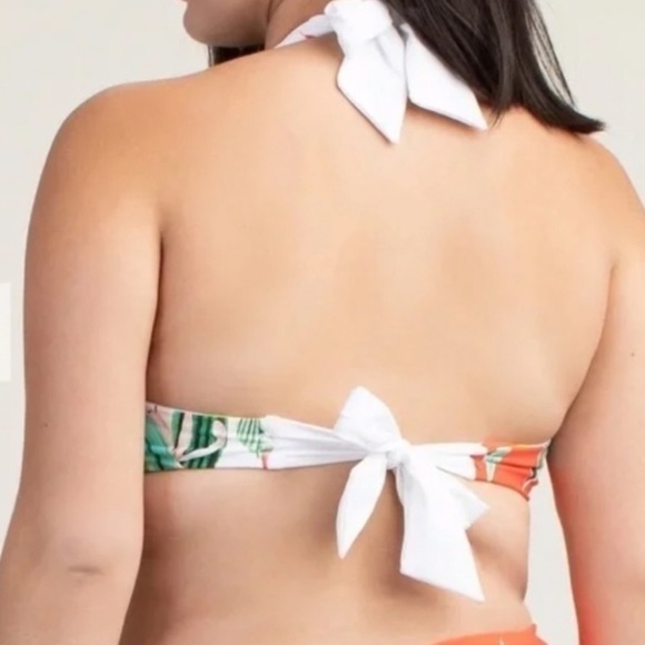 NWT Trina Turk Plus Costa De Prata Reversible Top Striped Tropical 20W - Picture 3 of 8